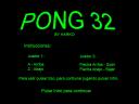 Pantalla presentacion del Pong 32